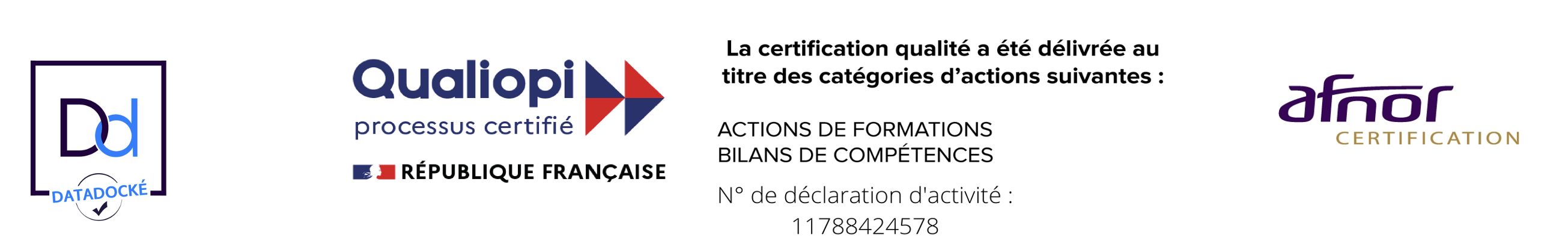 Certifié qualiopi par Afnor Certification